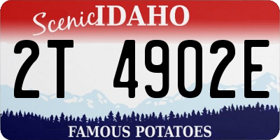 ID license plate 2T4902E