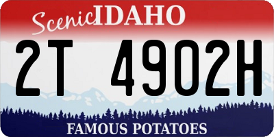 ID license plate 2T4902H