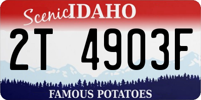 ID license plate 2T4903F