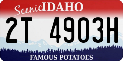 ID license plate 2T4903H