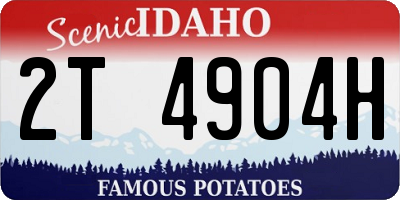 ID license plate 2T4904H