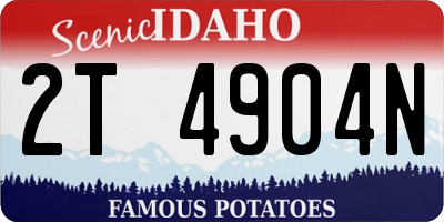 ID license plate 2T4904N