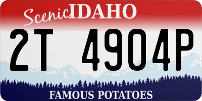 ID license plate 2T4904P