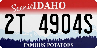 ID license plate 2T4904S
