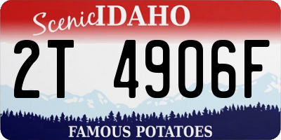 ID license plate 2T4906F