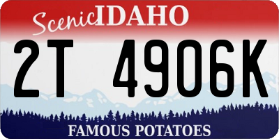 ID license plate 2T4906K