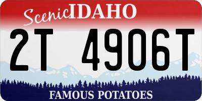 ID license plate 2T4906T