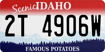 ID license plate 2T4906W