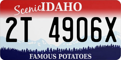 ID license plate 2T4906X