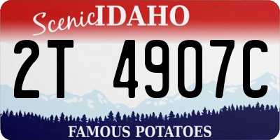 ID license plate 2T4907C