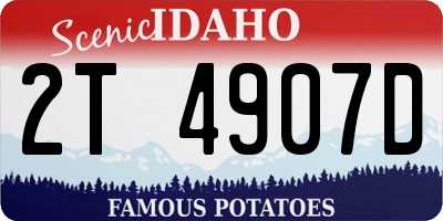 ID license plate 2T4907D