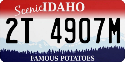 ID license plate 2T4907M