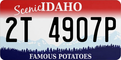 ID license plate 2T4907P