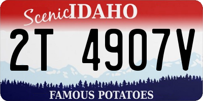 ID license plate 2T4907V