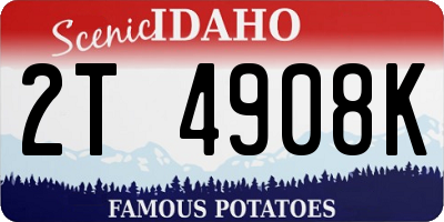 ID license plate 2T4908K