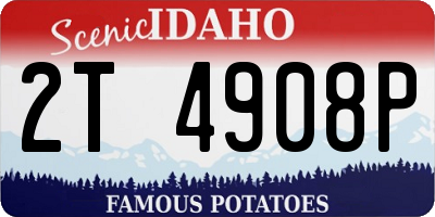 ID license plate 2T4908P