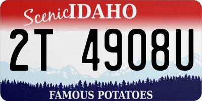 ID license plate 2T4908U
