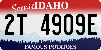 ID license plate 2T4909E