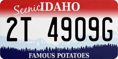 ID license plate 2T4909G
