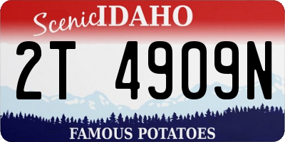ID license plate 2T4909N
