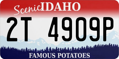 ID license plate 2T4909P