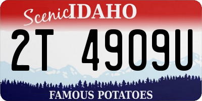 ID license plate 2T4909U