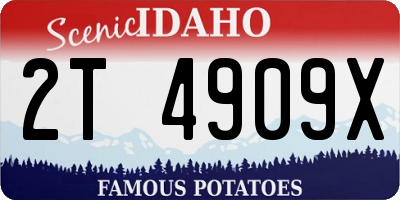 ID license plate 2T4909X