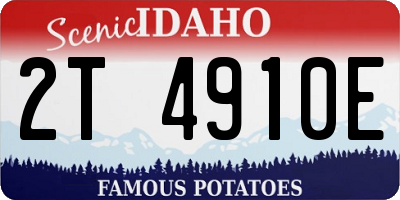 ID license plate 2T4910E