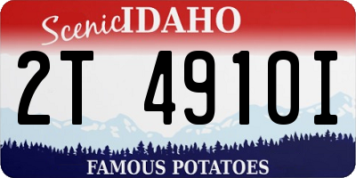 ID license plate 2T4910I