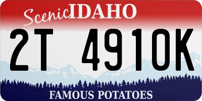 ID license plate 2T4910K