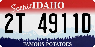 ID license plate 2T4911D