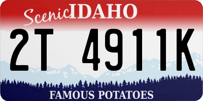 ID license plate 2T4911K