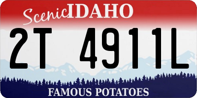 ID license plate 2T4911L