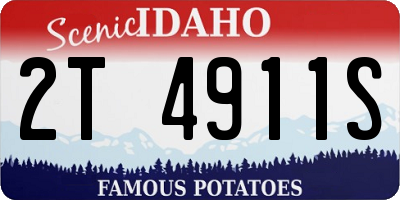 ID license plate 2T4911S