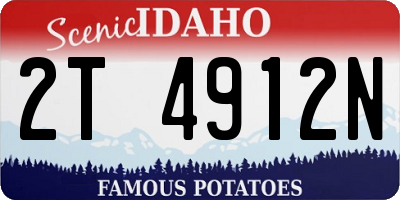 ID license plate 2T4912N