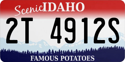 ID license plate 2T4912S