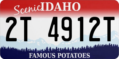ID license plate 2T4912T