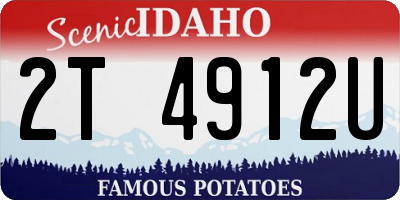 ID license plate 2T4912U