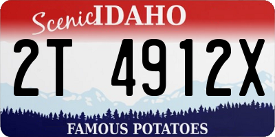 ID license plate 2T4912X