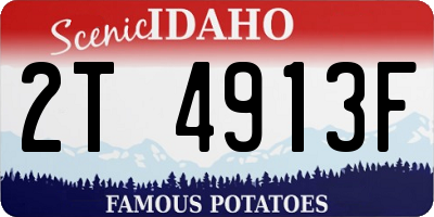 ID license plate 2T4913F