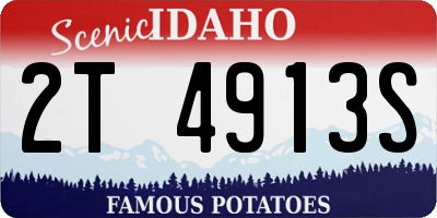 ID license plate 2T4913S