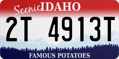 ID license plate 2T4913T