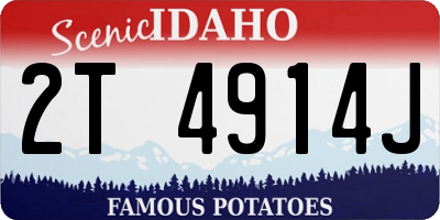 ID license plate 2T4914J