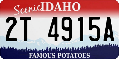 ID license plate 2T4915A