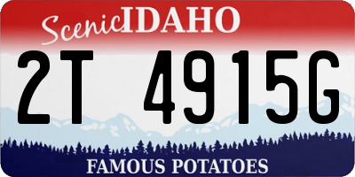 ID license plate 2T4915G