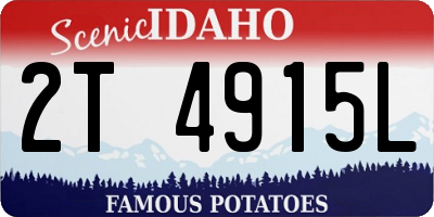 ID license plate 2T4915L
