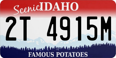 ID license plate 2T4915M