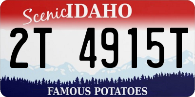 ID license plate 2T4915T