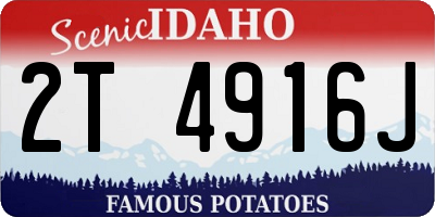 ID license plate 2T4916J