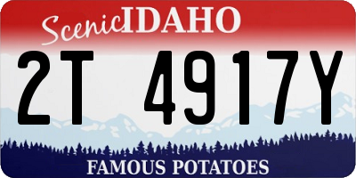 ID license plate 2T4917Y